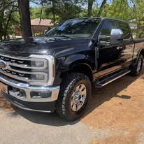 Black pickup truck after mobile detailing